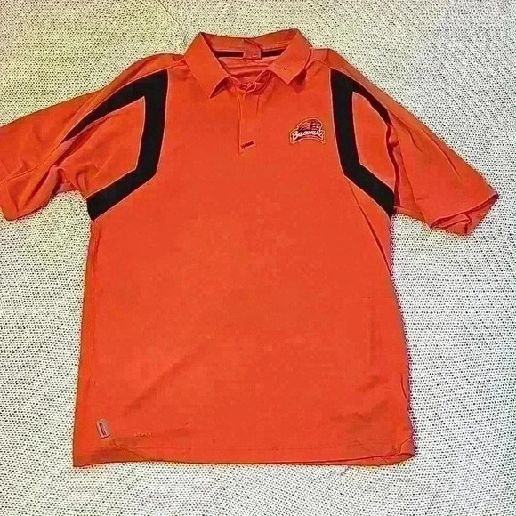 Mens Nike Drifit Oregon State University OSU Beavers Orange Polo Large - Picture 1 of 4